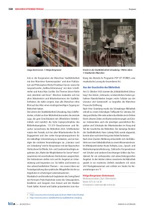 Vorschauseite 2: „Bibliotheken gehören zu unserem Wunsch nach ‚Kultur für alle‘“ 100 Jahre Stadtbibliothek Schwabing