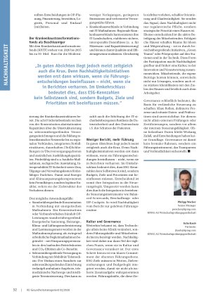 Vorschauseite 3: Nachhaltigkeit jenseits der Berichtspflicht Wie Kliniken Wirkung, Wert und Transformation in Einklang bringen können