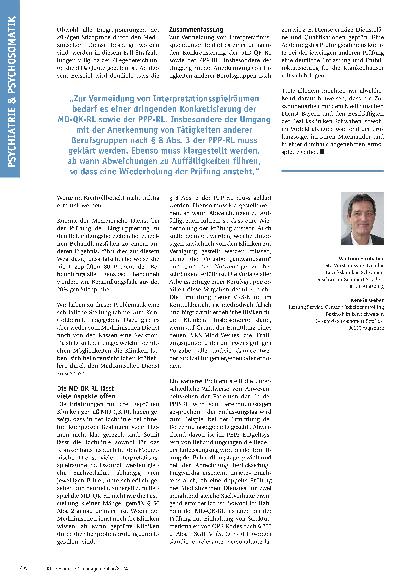 Vorschauseite 4: MD-Prüfung in der Psychiatrie: Fallbeispiel der Bezirkskliniken Schwaben