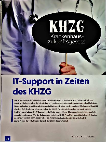 Vorschauseite 1: IT-Support in Zeiten des DKG