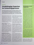 Vorschauseite 1: Unabhängige Experten im Zulassungsprozess