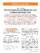 Vorschauseite 1: Psychotherapie bei Menschen mit Lernschwierigkeiten