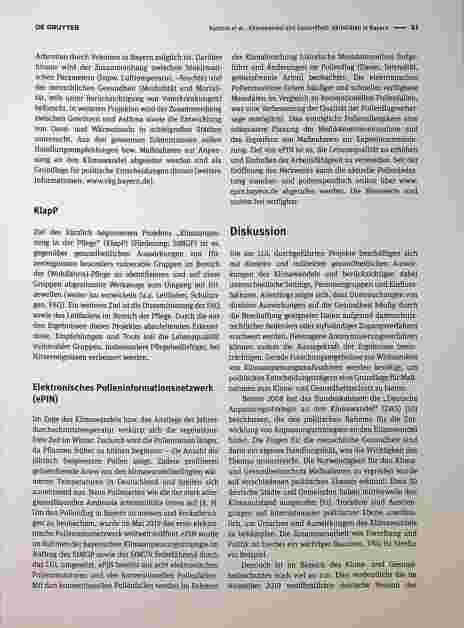 Vorschauseite 2: Klimawandel und Gesundheit: Aktivitäten in Bayern