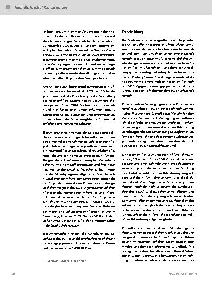 Vorschauseite 2: Anspruch auf einen Patientenlifter