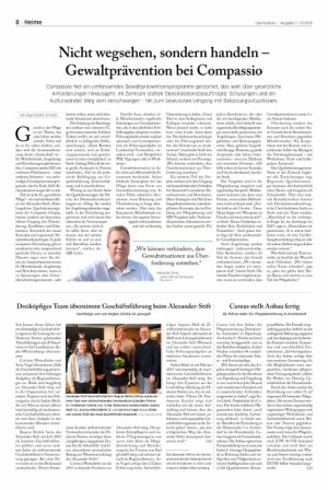 Vorschauseite 1: Nicht wegsehen, sondern handeln - Gewaltprävention bei Compassio