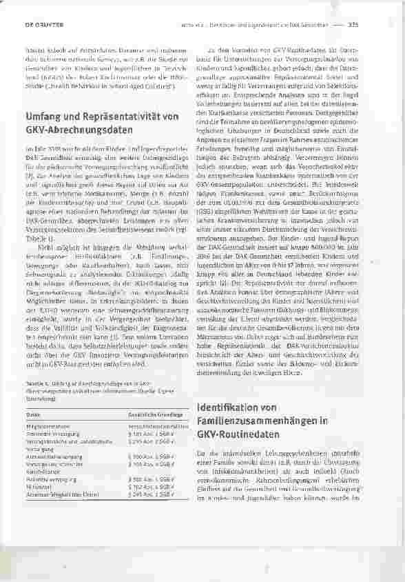 Vorschauseite 2: Der Kinderund Jugendreport der DAK-Gesundheit: Eine neue Datengrundlage für die pädiatrische Gesundheitsforschung