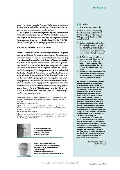 Vorschauseite 4: Risiko rechtzeitig erkennen: Frühwarn-Score NEWS identifiziert gefährdete Patienten.