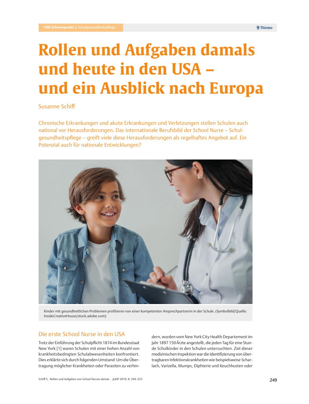 Vorschauseite 1: Rollen und Aufgaben damals und heute in den USA – und ein Ausblick nach Europa