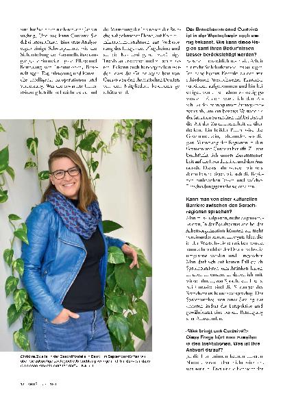 Vorschauseite 3: "«Gemeinsam ein neues Kapitel aufzuschlagen, ist eine Chance»" - no spelling mistakes.