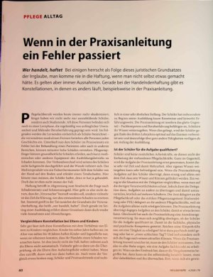 Vorschauseite 1: Wenn in der Praxisanleitung ein Fehler passiert