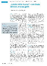 Vorschauseite 1: "Letzte-Hilfe-Kurse" - Am Ende wissen, wie es geht