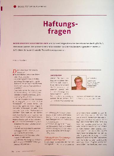 Vorschauseite 1: Haftungsfragen
