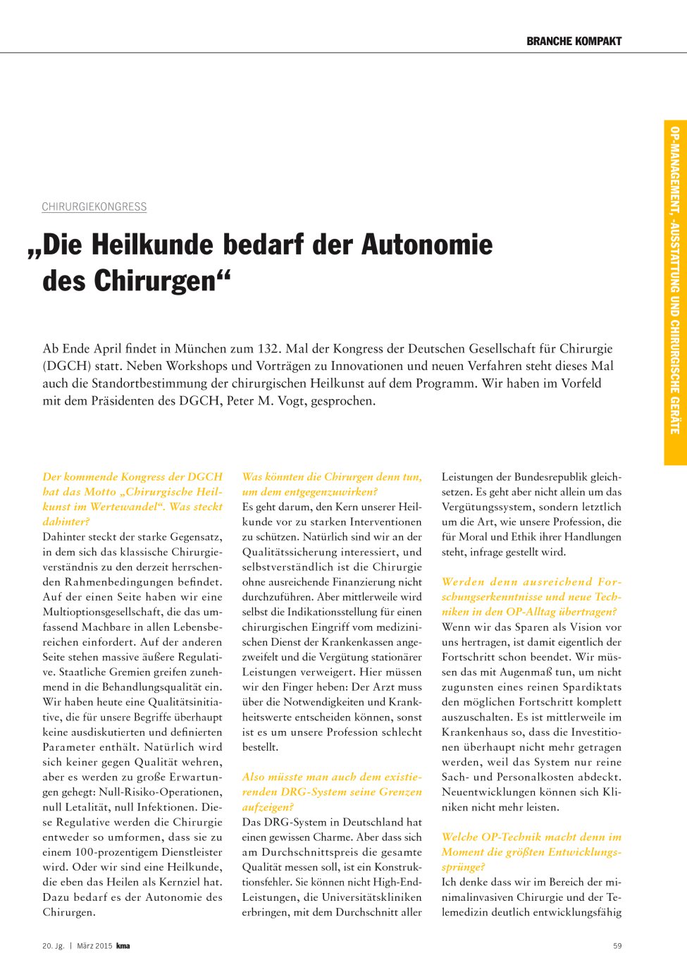 Vorschauseite 1: ?Die Heilkunde bedarf der Autonomie des Chirurgen?