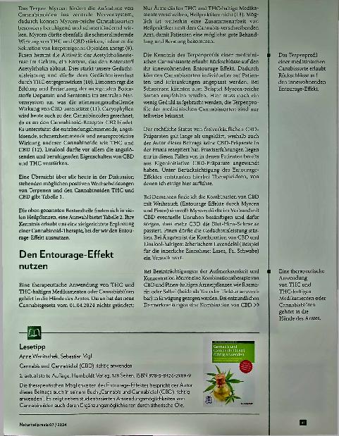 Vorschauseite 4: Entourage-Effekt Ätherische Öle verstärken die Wirkung von Cannabinoiden.
