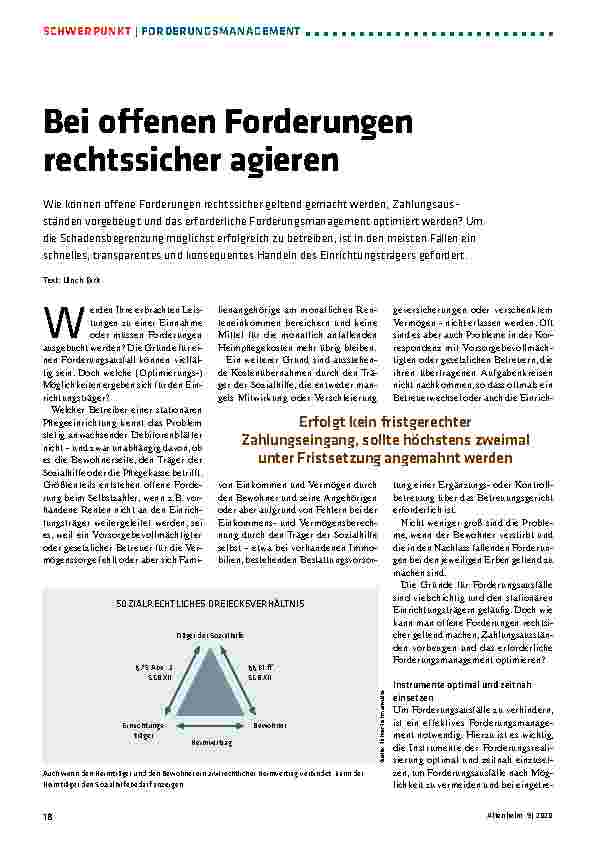 Vorschauseite 1: Bei offenen Forderungen rechtssicher agieren