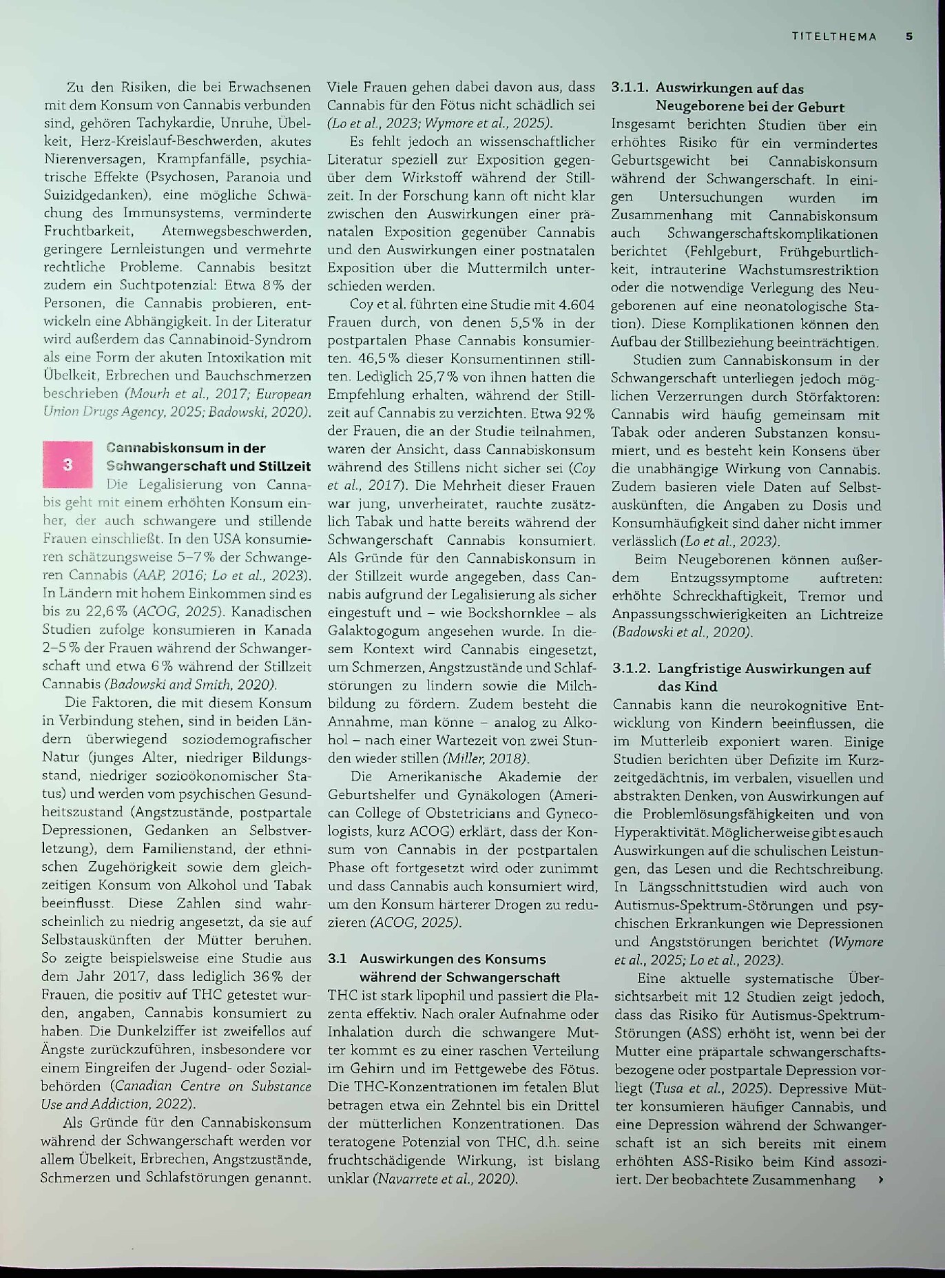 Vorschauseite 2: Cannabiskonsum und Stillen: kompatibel oder nicht?