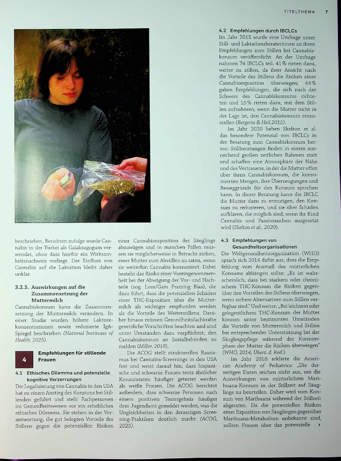 Vorschauseite 4: Cannabiskonsum und Stillen: kompatibel oder nicht?