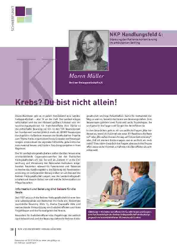 Vorschauseite 1: Krebs? Du bist nicht allein!
