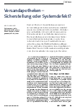 Vorschauseite 1: Versandapotheken – Sicherstellung oder Systemdefekt?