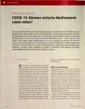 Vorschauseite 1: COVID-19: Könnten einfache Medikamente Leben retten?