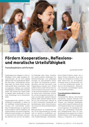Vorschauseite 1: Fördern Kooperations-, Reflexionsund moralische Urteilsfähigkeit