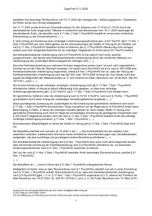 Vorschauseite 2: Zur Unterbringung – § 1831 Abs. 1 BGB, § 331 FamFG, §§ 9,