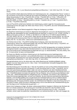 Vorschauseite 3: Zur Unterbringung – § 1831 Abs. 1 BGB, § 331 FamFG, §§ 9,