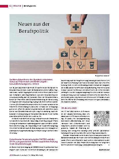 Vorschauseite 1: Neues aus der Berufspolitik