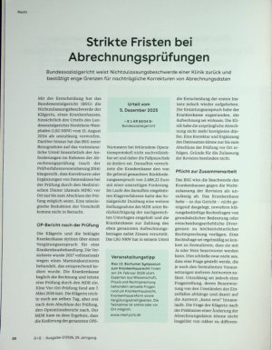 Vorschauseite 1: Strikte Fristen bei Abrechnungsprüfungen