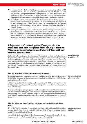 Vorschauseite 3: Beraterbrief Pflege Heft 18-2025