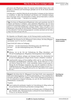 Vorschauseite 6: Beraterbrief Pflege Heft 18-2025