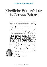 Vorschauseite 1: Kindliche Bedürfnisse in Corona-Zeiten