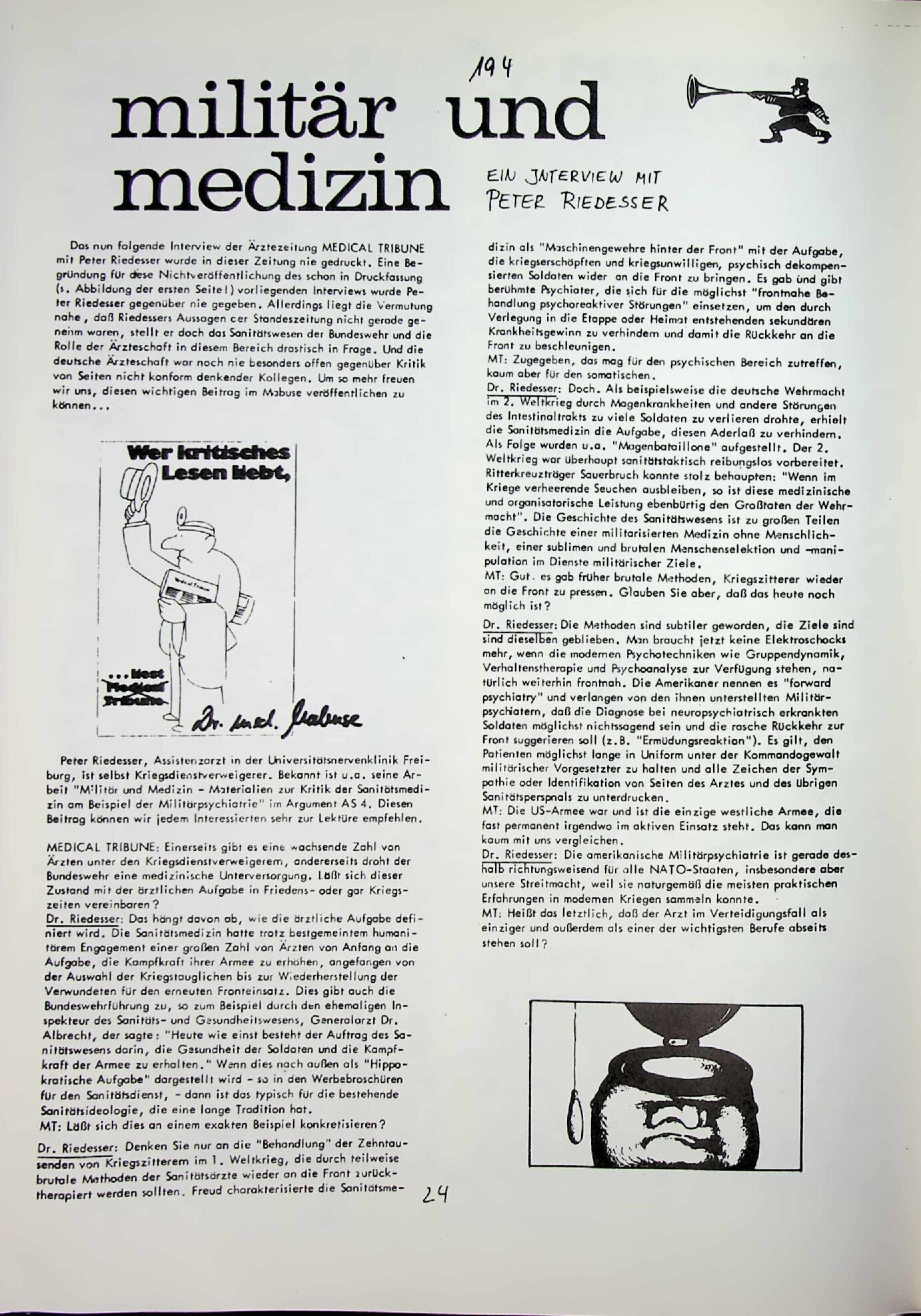 Vorschau: Militär und Medizin