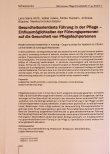 Vorschauseite 1: Gesundheitsorientierte Führung in der Pflege - Einflussmöglichkeiten der Führungspersonen auf die Gesundheit von Pflegefachpersonen
