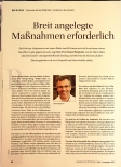 Vorschauseite 1: Breit angelegte Maßnahmen erforderlich