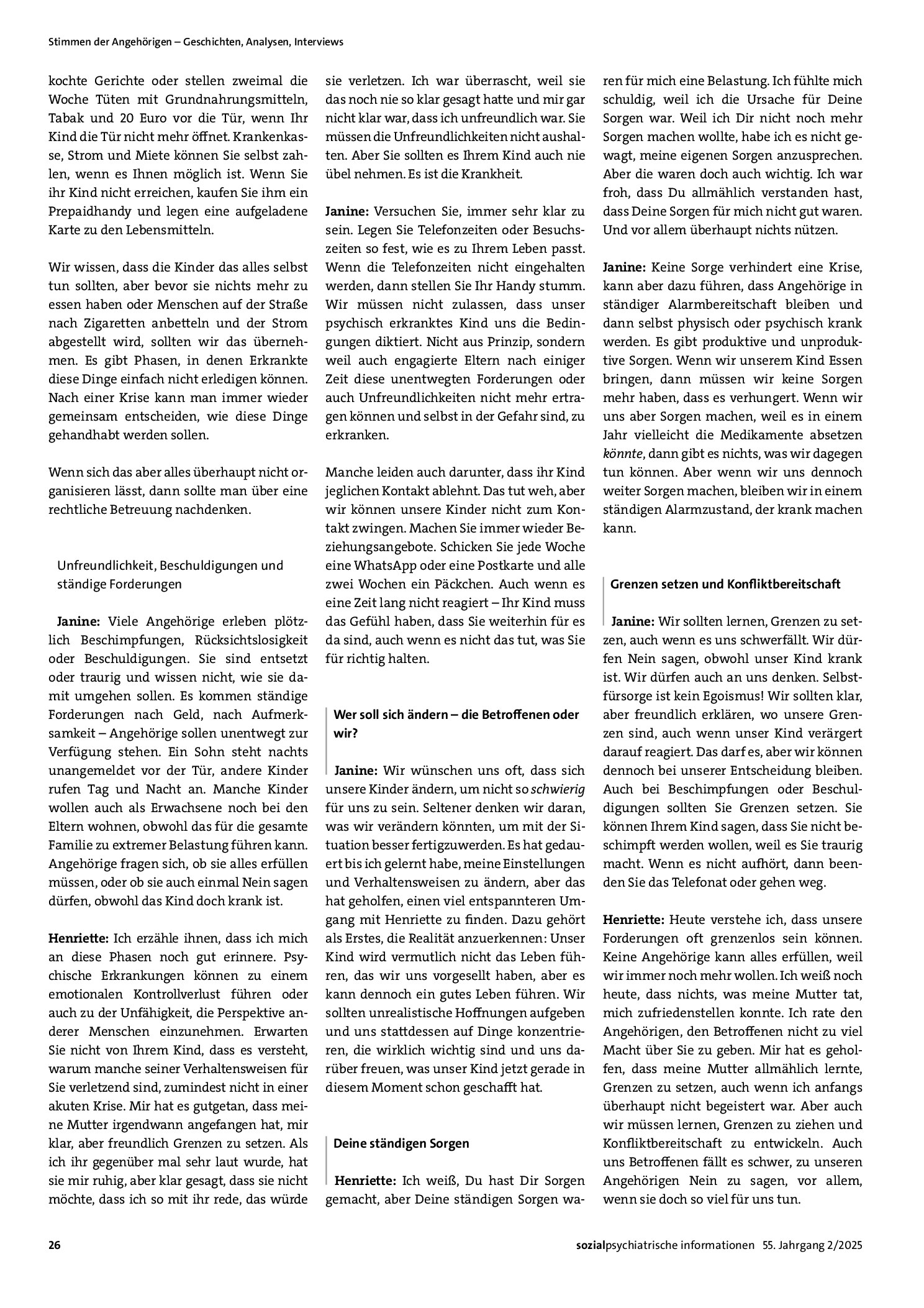 Vorschauseite 3: Den Angehörigen etwas Kontrolle zurückgeben