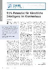 Vorschauseite 1: 91% Potenzial für Künstliche Intelligenz im Krankenhaus