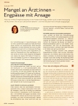 Vorschauseite 1: Mangel an Ärzt: innen - Engpässe mit Ansage