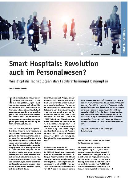 Vorschauseite 1: Smart Hospitals: Revolution auch im Personalwesen? Wie digitale Technologien den Fachkräftemangel bekämpfen
