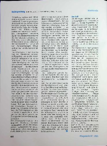 Vorschauseite 2: Zu den Voraussetzungen einer mitbestimmungspflichtigen Versetzung - Zuweisung von Beschäftigten zu anderem Wohnbereich