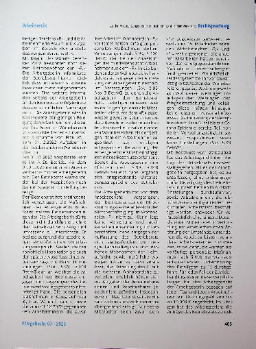 Vorschauseite 3: Zu den Voraussetzungen einer mitbestimmungspflichtigen Versetzung - Zuweisung von Beschäftigten zu anderem Wohnbereich