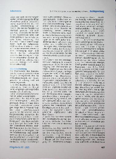 Vorschauseite 5: Zu den Voraussetzungen einer mitbestimmungspflichtigen Versetzung - Zuweisung von Beschäftigten zu anderem Wohnbereich