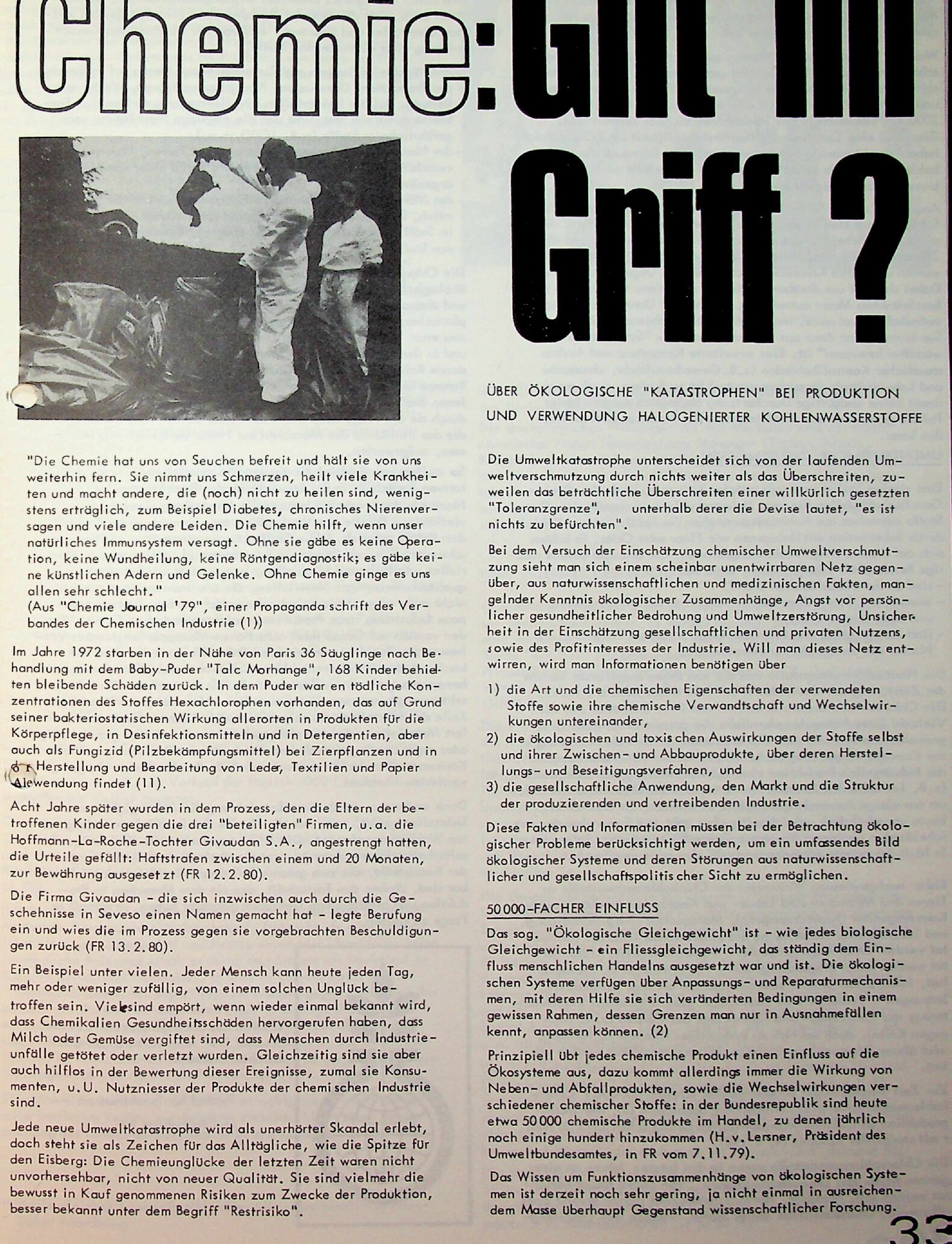 Vorschau: Chemie: Gift im Griff?