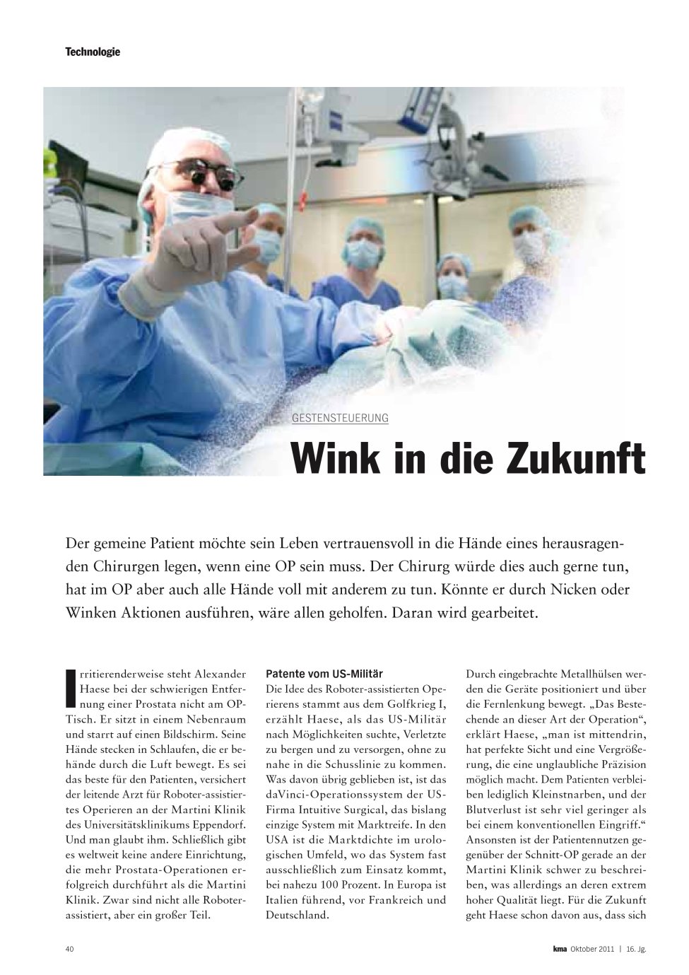 Vorschauseite 1: Wink in die Zukunft