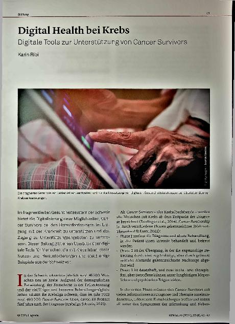 Vorschauseite 1: Digital Health bei Krebs: Digitale Tools zur Unterstützung von Cancer Survivors
