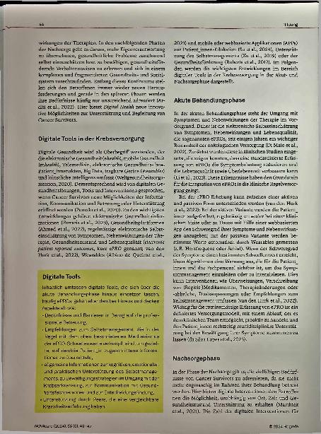 Vorschauseite 2: Digital Health bei Krebs: Digitale Tools zur Unterstützung von Cancer Survivors