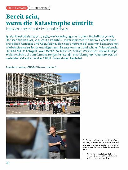 Vorschauseite 1: Bereit sein, wenn die Katastrophe eintritt: Katastrophenschutz im Krankenhaus