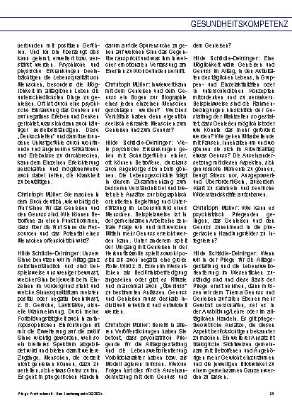 Vorschauseite 2: Die Sicht auf die Gesundheitskompetenz des einzelnen Menschen richten.