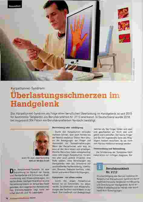 Vorschauseite 1: Karpaltunnelsyndrom Überlastungsschmerzen im Handgelenk