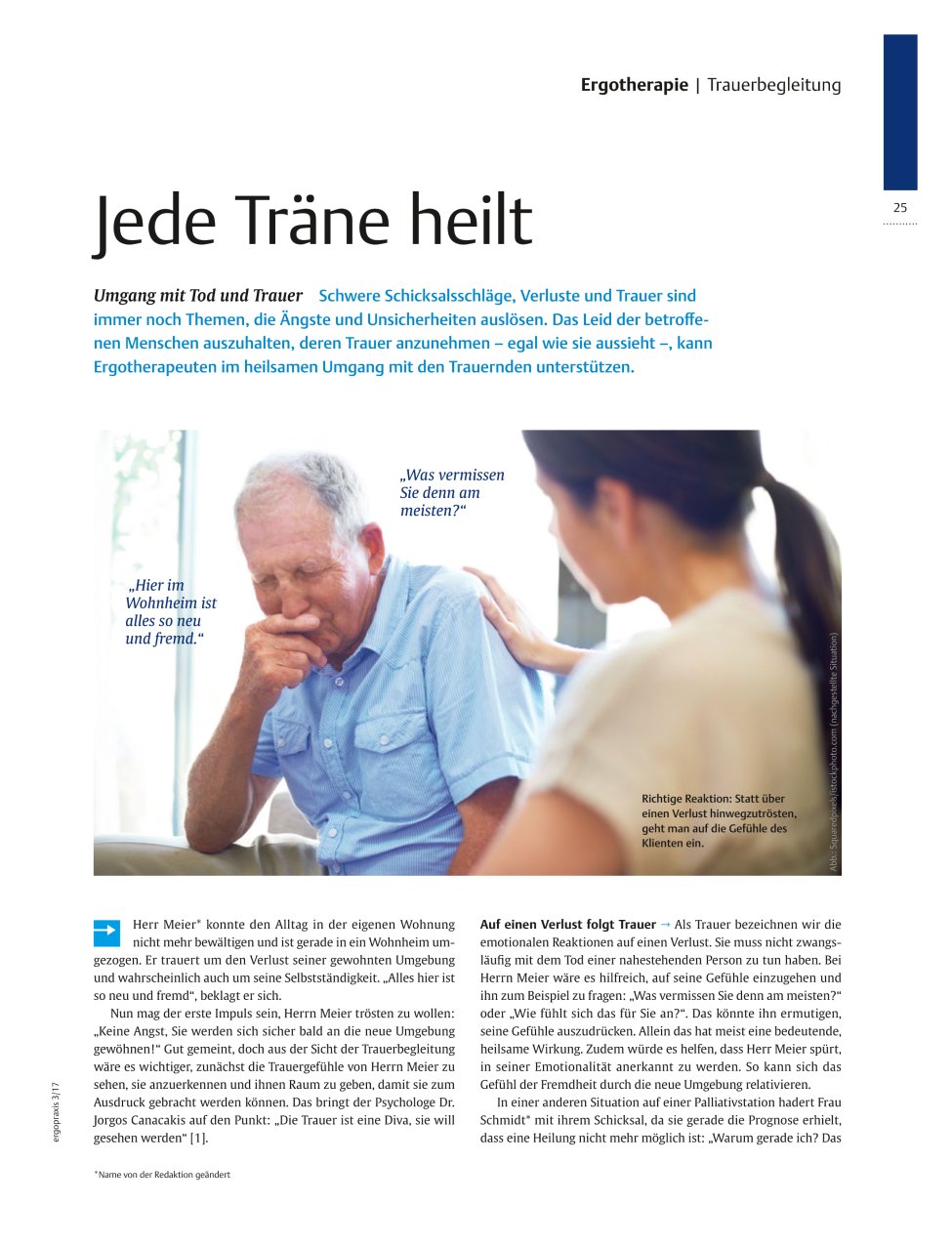 Vorschauseite 1: Umgang mit Tod und Trauer ? Jede Träne heilt